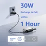 4smarts Powerbank Pocket mit USB-C Kabel 10000mAh - silber