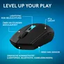 Logitech G G305 X LIGHTSPEED Gaming-Maus Schwarz, kabellos, Bluetooth, 2.4 Ghz Empfgänger, RGB, Hero 44K-Sensor, Anpassbar via Logitech G HUB