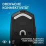 Logitech G G305 X LIGHTSPEED Gaming-Maus Schwarz, kabellos, Bluetooth, 2.4 Ghz Empfgänger, RGB, Hero 44K-Sensor, Anpassbar via Logitech G HUB