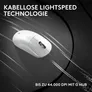 Logitech G PRO X Superlight 2c Weiß Gaming Maus, kompakt, kabellos, 2.4 GHz Empfänger, 8000 Hz Signalrate, 44K Hero 2 Sensor