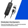 HP | Poly Mission 825 Stereo-Headset USB-C/A, kabelgebunden, KI-Geräuschunterdrückung, ANC, inkl. Etui (Kommerzielles Produkt)
