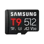 Samsung T9 microSDXC Speicherkarte 512GB (200 MB/s, Class 10, A2, V30, U3) mit Reader