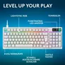 Logitech G G316 X 98 Mechanische Gaming-Tastaur Weiß, Taktile Switches, RGB, kabelgebunden, 8000 Hz Abtastrate, Anpassbar mit Logitech G HUB