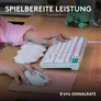 Logitech G G316 X 98 Mechanische Gaming-Tastaur Weiß, Taktile Switches, RGB, kabelgebunden, 8000 Hz Abtastrate, Anpassbar mit Logitech G HUB