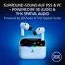 RAZER Hammerhead V3 X HyperSpeed für PlayStation Weiß In-Ear-Headsets/ Kopfhörer, Ladecase, Bluetooth 5.3, THX Spatial Audio, lizensiert für PlayStation