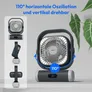 Medion MD12065 E10 TF Camping Ventilator 5 Stufen mit Powerbank Funktion schwarz