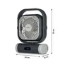 Medion MD12065 E10 TF Camping Ventilator 5 Stufen mit Powerbank Funktion schwarz