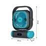Medion MD12065 E10 TF Camping Ventilator 5 Stufen mit Powerbank Funktion blau