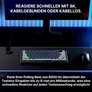 Cherry XTRFY K63W Pro Kompakt Gaming-Tastatur, kabellos, TKL (70%), MX Low-Profile 2.0 Switches, RGB, Bluetooth
