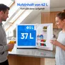 Medion MD370001 LIFE Mini-Kühlschrank mit Eisfach und Schloss weiß