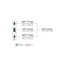 GC USB-Desktop-Schnellladestation 65W, 3-Port (2x USB-C, 1x USB-A), weiß