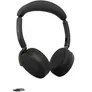 Jabra Evolve3 65 Flex MS Schwarz Kabelloses Bluetooth-Headset, USB-A Dongle, ANC, faltbar, Microsoft Teams zertifiziert
