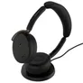 Jabra Evolve3 65 Flex MS Schwarz Kabelloses Bluetooth-Headset, USB-C Dongle und kabellosem Ladepad, ANC, faltbar, Microsoft Teams zertifiziert