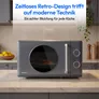 Medion MD100119 Retro Mikrowelle grau 800W 20L
