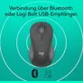 Logitech Signature M550 L Kabellose Maus in Grafit – Ergonomische Bluetooth-Maus mit SmartWheel und SilentTouch