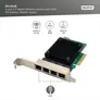 Digitus DN-10136 4-Port 2,5 Gigabit Ethernet Netzwerkkarte, RJ45, PCI Express, Realtek Chipsatz