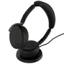 Jabra Evolve3 65 Flex UC Schwarz Kabelloses Bluetooth-Headset, USB-A Dongle und kabellosem Ladepad, ANC, faltbar, UC-zertifiziert