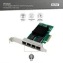 Digitus DN-10114 4-Port Gigabit Ethernet Netzwerkkarte, RJ45, PCI Express,  Intel I350