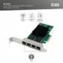 Digitus DN-10114 4-Port Gigabit Ethernet Netzwerkkarte, RJ45, PCI Express,  Intel I350