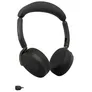 Jabra Evolve3 65 Flex UC Schwarz Kabelloses Bluetooth-Headset, USB-C Dongle, ANC, faltbar, UC-zertifiziert