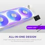 NZXT F420U Ultra RGB Gehäuselüfter 420mm Weiß