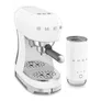 SMEG Kompakt-Bundle Siebträgermaschine 50s Style ECF00 + Milchaufschäumer MFF02 Weiß
