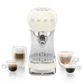 SMEG Kompakt-Bundle Siebträgermaschine 50s Style ECF00 + Milchaufschäumer MFF02 Creme