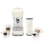 SMEG Kompakt-Bundle Siebträgermaschine 50s Style ECF00 + Milchaufschäumer MFF02 Creme