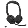 Jabra Evolve3 65 Stereo UC Schwarz Kabelloses Bluetooth-Headset, USB-C Dongle, ANC, UC-zertifiziert