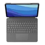 Logitech Combo Touch Tastatur-Case Dunkelgrau für iPad Pro 11 Zoll (1./2./3./4. Generation), Hintergrundbeleuchtete Tastatur und präzises Trackpad
