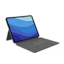 Logitech Combo Touch Tastatur-Case Dunkelgrau für iPad Pro 11 Zoll (1./2./3./4. Generation), Hintergrundbeleuchtete Tastatur und präzises Trackpad