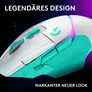 Logitech G G502 X PLUS LIGHTSPEED Weiß-/Mint Gaming Maus – Kabellose High-End Gaming-Maus mit HERO 44K Sensor und LIGHTFORCE Hybrid Switches