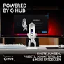 Logitech G Yeti 2 USB Gaming Mikrofon | KI-Rauschunterdrückung, Blue VO!CE, 24 Bit/48 kHz & RGB Display, Weiß