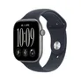 Apple Watch Series 12 GPS 46mm Space Grey Aluminium Gehäuse mit Navy Blue Sport Band - M/L