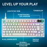 Logitech G G316 X 75 mechanische Gaming-Tastatur – 8.000 Hz, Hot-Swap, LIGHTSYNC RGB, LED-Display, Weiß