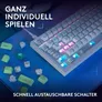 Logitech G G316 X 75 mechanische Gaming-Tastatur – 8.000 Hz, Hot-Swap, LIGHTSYNC RGB, LED-Display, Weiß
