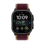 Apple Watch Ultra 4 GPS + Cellular 49mm Black Titanium Gehäuse mit Burgundy Trail Loop - M/L