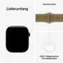 Apple Watch Series 12 GPS + Cellular 46mm Dark Bronze Aluminium Case with Olive Sport Band - M/L