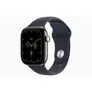 Apple Watch Series 12 GPS + Cellular 42mm Natural Titanium Case with Navy Blue Sport Band - M/L