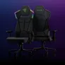 Razer Soma Chroma RGB Gaming-Stuhl, kabellos, Chroma RGB, HyperSpeed Wireless, Bluetooth, ergonomische Lordosenstütze, bis 150 kg, Schwarz