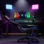 Razer Soma Chroma RGB Gaming-Stuhl, kabellos, Chroma RGB, HyperSpeed Wireless, Bluetooth, ergonomische Lordosenstütze, bis 150 kg, Schwarz
