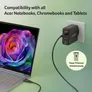 Acer 100W GaN USB-C Schnellladegerät ZL.ADTCC.00L | 3x USB-C, 1x USB-A, Power Delivery, 4 Geräte gleichzeitig