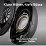 Logitech Zone Vibe Pro Bluetooth Headset mit ANC | 3 KI-Mikrofone | Multipoint Bluetooth 5.2 | Bis zu 66 Stunden Akkulaufzeit | USB-C | Weiß