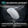 ASUS ROG Harpe II ACE Wireless Gaming Maus schwarz | 48 g Ultralight | 42.000 DPI | 8K Polling Rate | Bluetooth, RF & USB, Mondlicht-Weiß