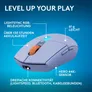 Logitech G G305 X LIGHTSPEED Gaming-Maus Lila, kabellos, Bluetooth, 2.4 Ghz Empfgänger, RGB, Hero 44K-Sensor, Anpassbar via Logitech G HUB