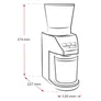 Melitta Calibra 1027-01 Elektrische Kaffeemühle mit integrierter Waage Schwarz/ Edelstahl