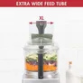 Magimix Food Processor CS 4200 XL Küchenmaschine Matt Chrome Multifunktions-Küchenmaschine mit XL-Einfüllschacht