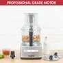 Magimix Food Processor CS 4200 XL Küchenmaschine Matt Chrome Multifunktions-Küchenmaschine mit XL-Einfüllschacht