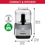 Magimix Le Micro Küchenmaschine Matt Chrome Kompakt-Zerkleinerer mit Edelstahlmesser