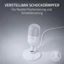 Razer Seiren V3 Mini USB-Mikrofon Weiß | 14-mm-Kondensatorkapsel, Supernierencharakteristik, Tap-to-Mute, 96 kHz, Plug & Play